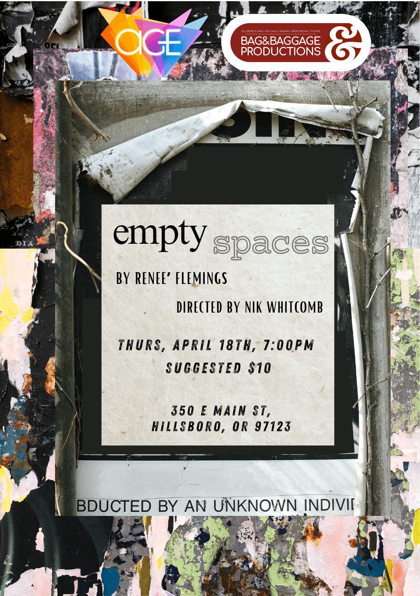 Graphic draft for empty spaces