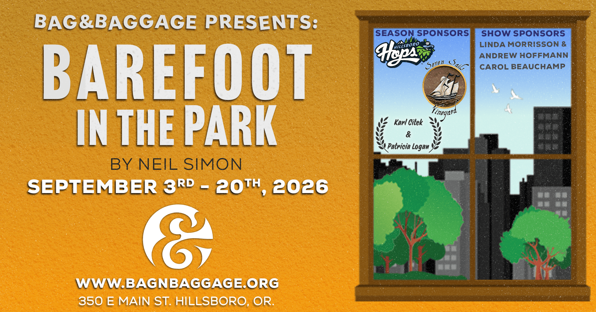 Barefoot in the Park facebook event banner 2026-27
